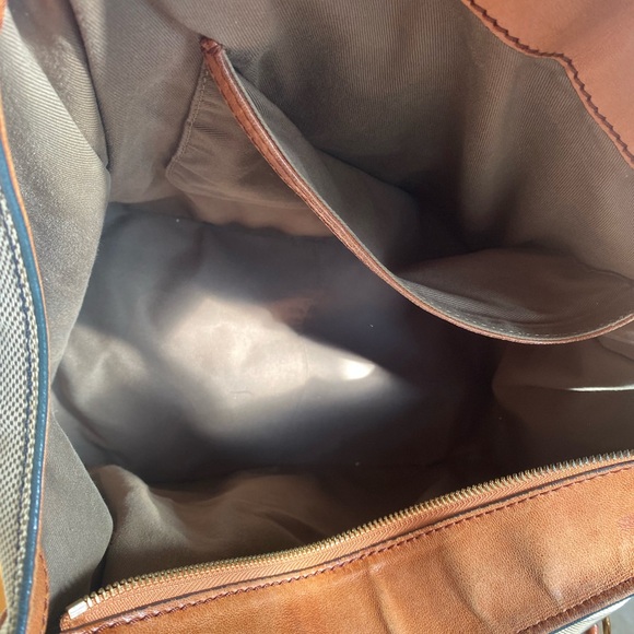 Chloe Vintage Brown and Cream Satchel Large Canvas Leather Amazing SUPER RARE!! - Picture 7 of 12